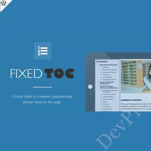 Fixed TOC - table of contents for WordPress plugin Fixed TOC - table of contents for WordPress plugin - Image 1