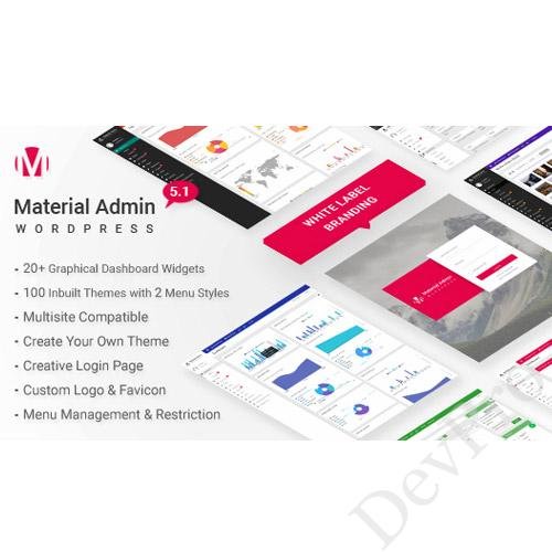 Material - White Label WordPress Admin Theme Material - White Label WordPress Admin Theme - Image 1