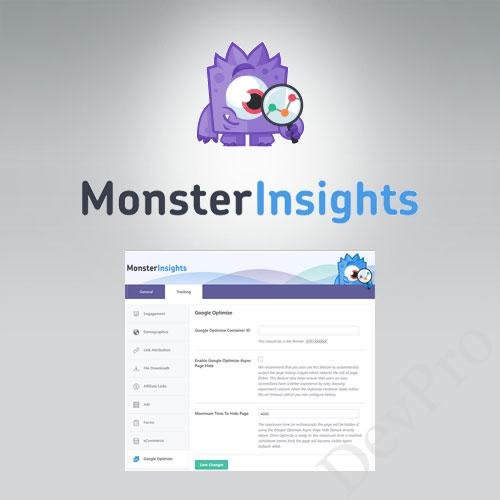MonsterInsights - Google Optimize Addon MonsterInsights - Google Optimize Addon - Image 1