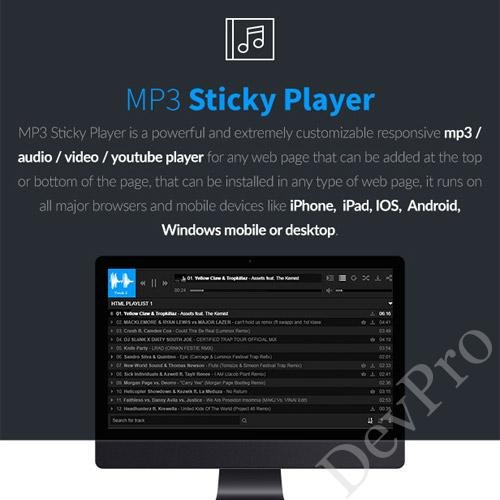 MP3 Sticky Player Wordpress Plugin MP3 Sticky Player Wordpress Plugin - Image 1