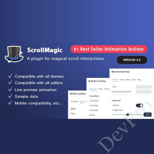Scroll Magic Wordpress - Scrolling Animation Builder Plugin Scroll Magic Wordpress - Scrolling Animation Builder Plugin - Image 1