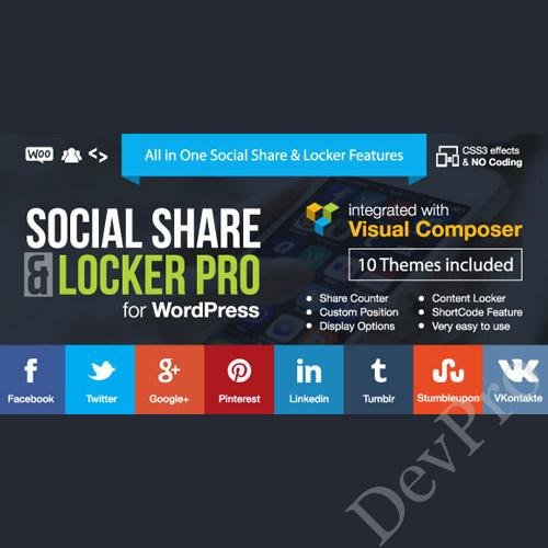 Social Share & Locker Pro Wordpress Plugin Social Share & Locker Pro Wordpress Plugin - Image 1