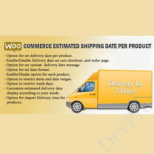 WooCommerce Estimated Shipping Date Per Product WooCommerce Estimated Shipping Date Per Product - Image 1