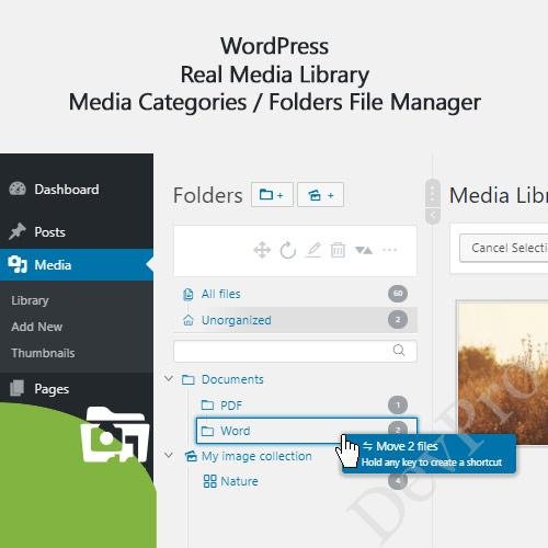 WordPress Real Media Library - Media Categories / Folders File Manager WordPress Real Media Library - Media Categories / Folders File Manager - Image 1