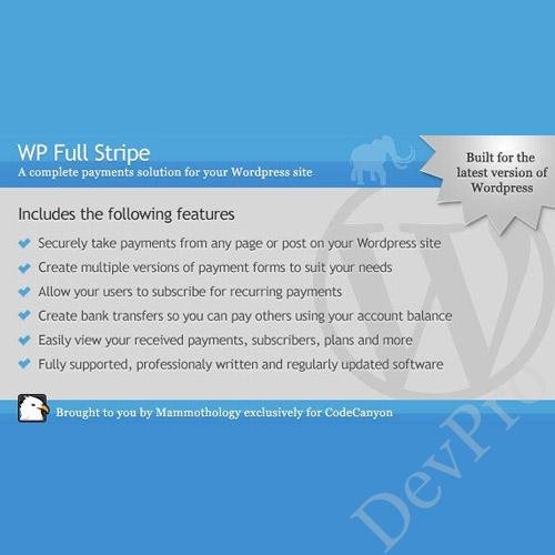 WP Full Stripe - Subscription and payment plugin for WordPress WP Full Stripe - Subscription and payment plugin for WordPress - Image 1