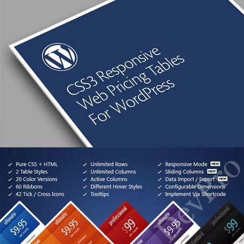 CSS3 Responsive WordPress Compare Pricing Tables CSS3 Responsive WordPress Compare Pricing Tables - Image 1