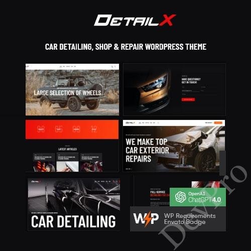 DetailX - Car Detailing, Shop & Repair WordPress Theme DetailX - Car Detailing, Shop & Repair WordPress Theme - Image 1