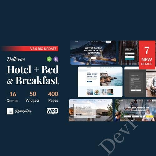 Hotel + Bed and Breakfast Booking Calendar Theme | Bellevue Hotel + Bed and Breakfast Booking Calendar Theme | Bellevue - Image 1