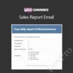 WooCommerce Sales Report Email