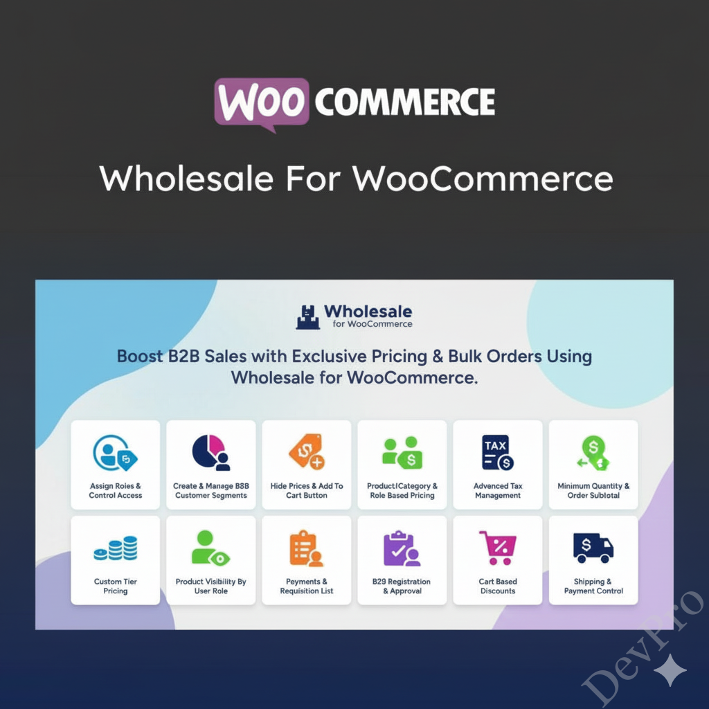Wholesale For WooCommerce Wholesale-For-WooCommerce