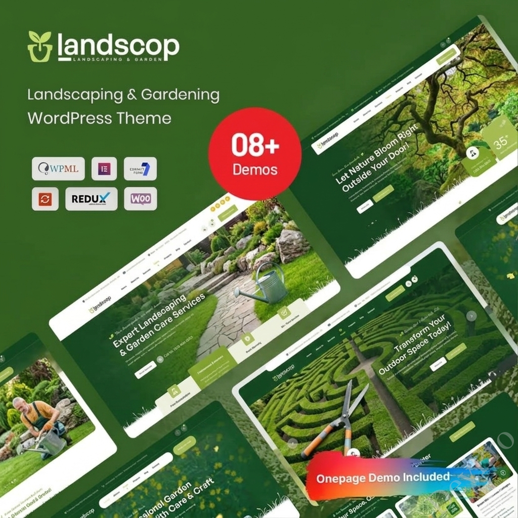 Landscop - Landscaping & Gardening WordPress Theme Landscop - Landscaping & Gardening WordPress Theme