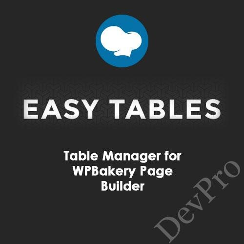 Easy Tables - Table Manager for WPBakery Page Builder Easy Tables - Table Manager for WPBakery Page Builder - Image 1