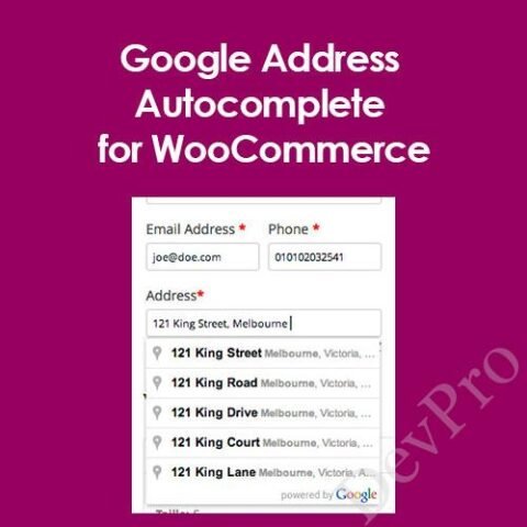 Google Address Autocomplete for WooCommerce