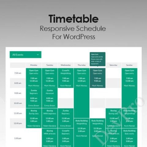 Timetable Responsive Schedule For WordPress