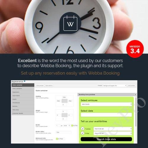 Webba Booking - WordPress Appointment & Reservation plugin Webba Booking - WordPress Appointment & Reservation plugin - Image 1