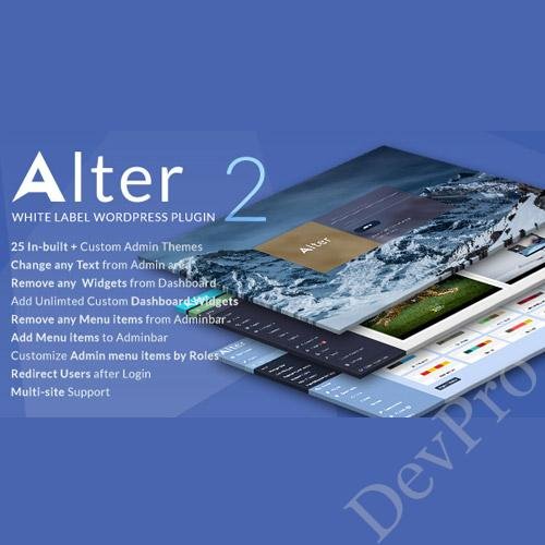 White Label Wordpress Plugin - WpAlter