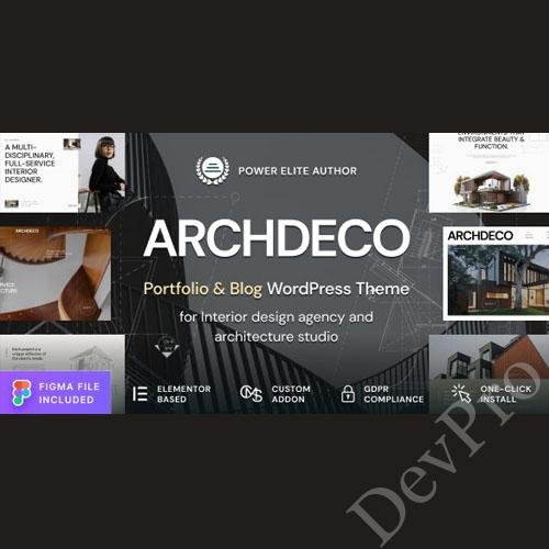 Archdeco - Architecture & Interior Design Agency Portfolio WordPress Theme Archdeco - Architecture & Interior Design Agency Portfolio WordPress Theme - Image 1