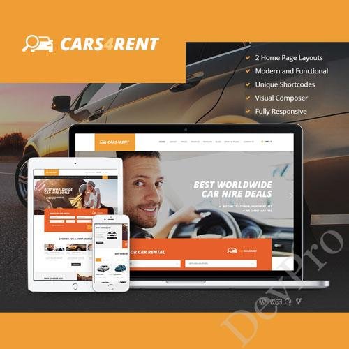 Cars4Rent | Auto Rental & Taxi Service WordPress Theme + RTL Cars4Rent | Auto Rental & Taxi Service WordPress Theme + RTL - Image 1