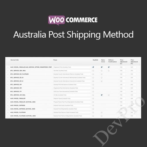 WooCommerce Australia Post Shipping Method WooCommerce Australia Post Shipping Method - Image 1