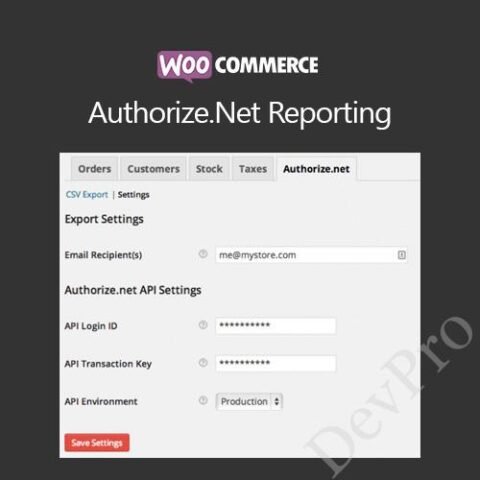 WooCommerce Authorize.Net Reporting