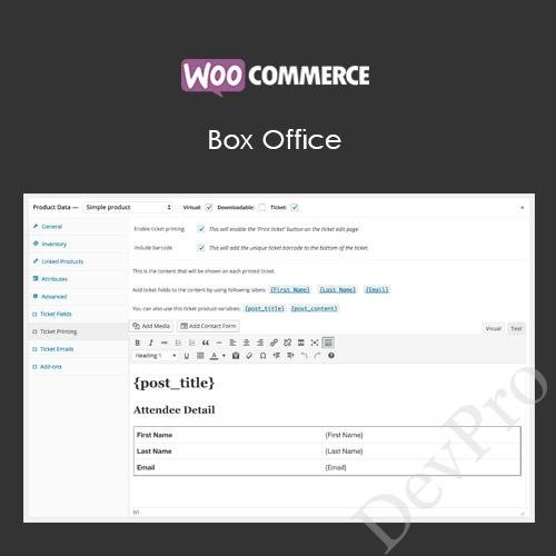 WooCommerce Box Office WooCommerce Box Office - Image 1
