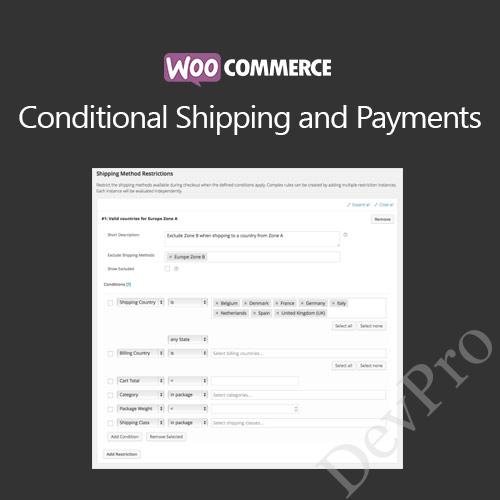 WooCommerce Conditional Shipping and Payments WooCommerce Conditional Shipping and Payments - Image 1