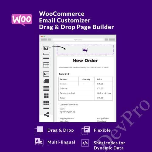 WooCommerce Email Customizer with Drag and Drop Email Builder WooCommerce Email Customizer with Drag and Drop Email Builder - Image 1