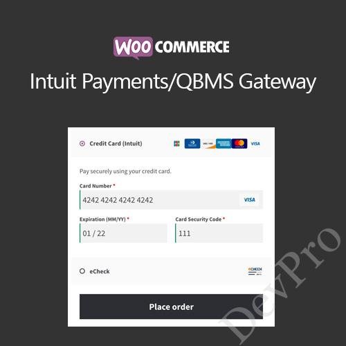 WooCommerce Intuit Payments/QBMS Gateway WooCommerce Intuit Payments/QBMS Gateway - Image 1