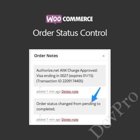 WooCommerce Order Status Control