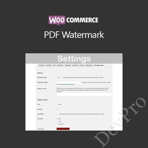 WooCommerce PDF Watermark WooCommerce PDF Watermark - Image 1