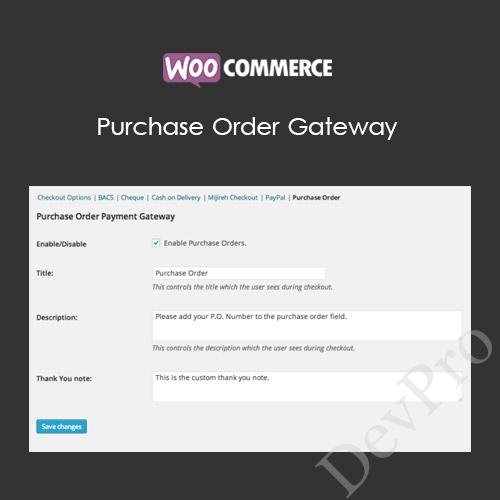 WooCommerce Purchase Order Gateway WooCommerce Purchase Order Gateway - Image 1
