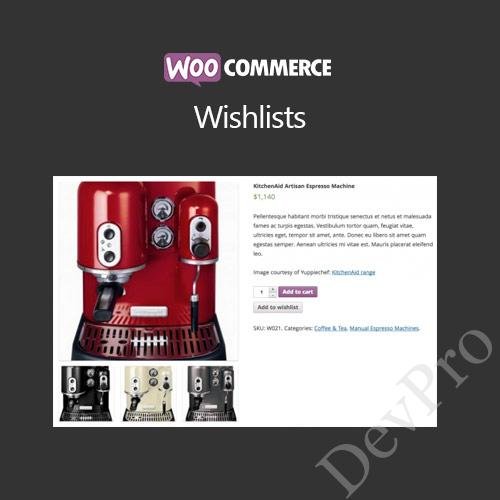 WooCommerce Wishlists WooCommerce Wishlists - Image 1
