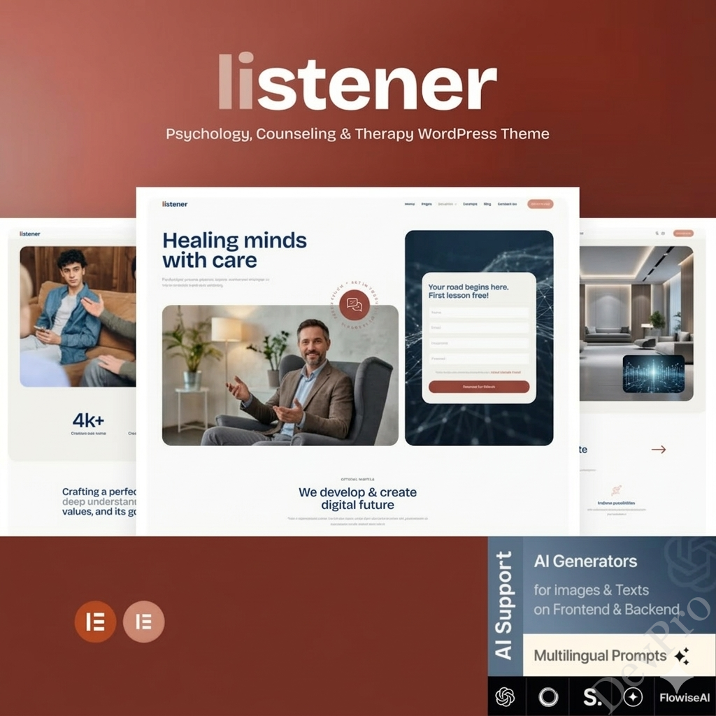 Listener - Psychology, Counseling & Therapy WordPress Theme