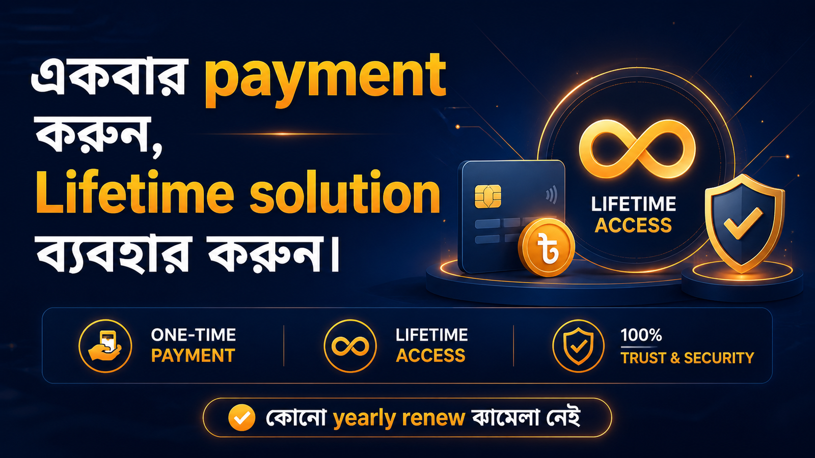 একবার payment করুন