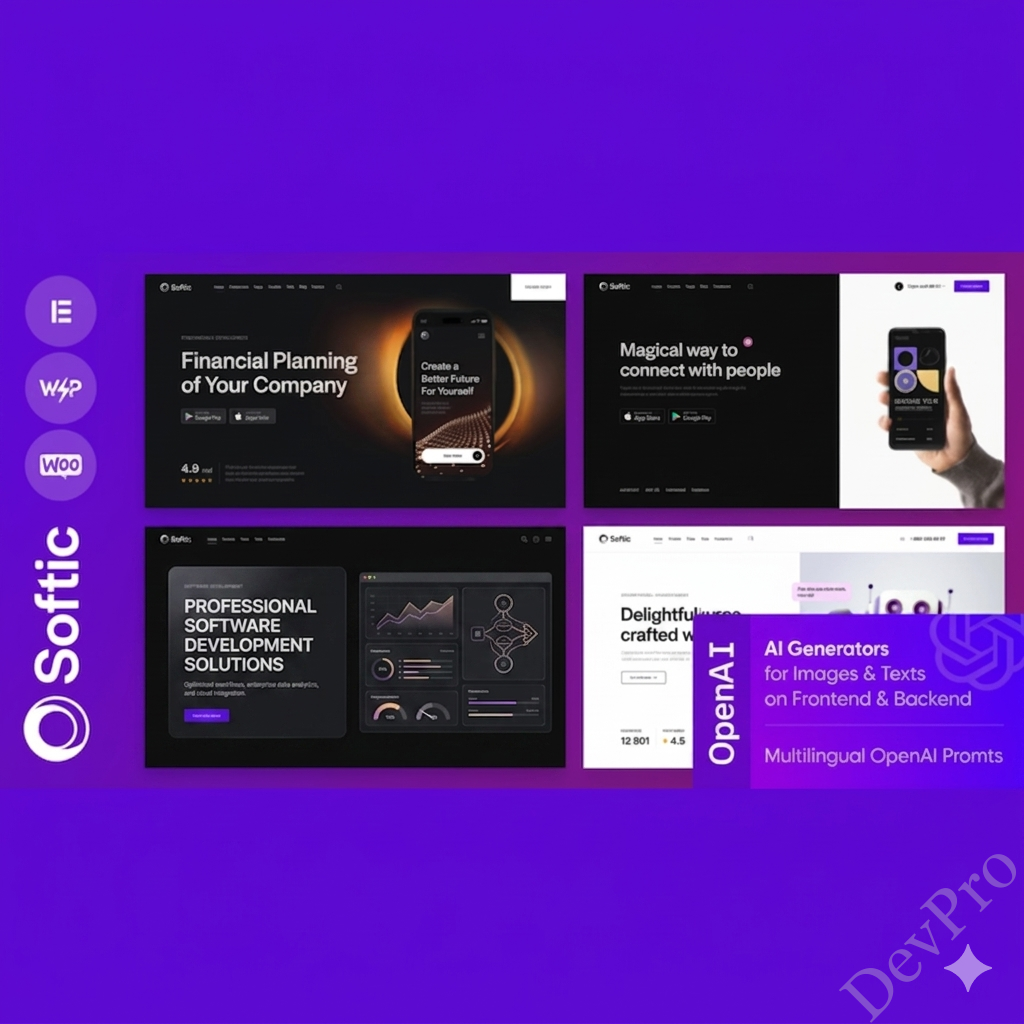 Softic - SaaS App WordPress Theme Softic - SaaS App WordPress Theme - Image 1