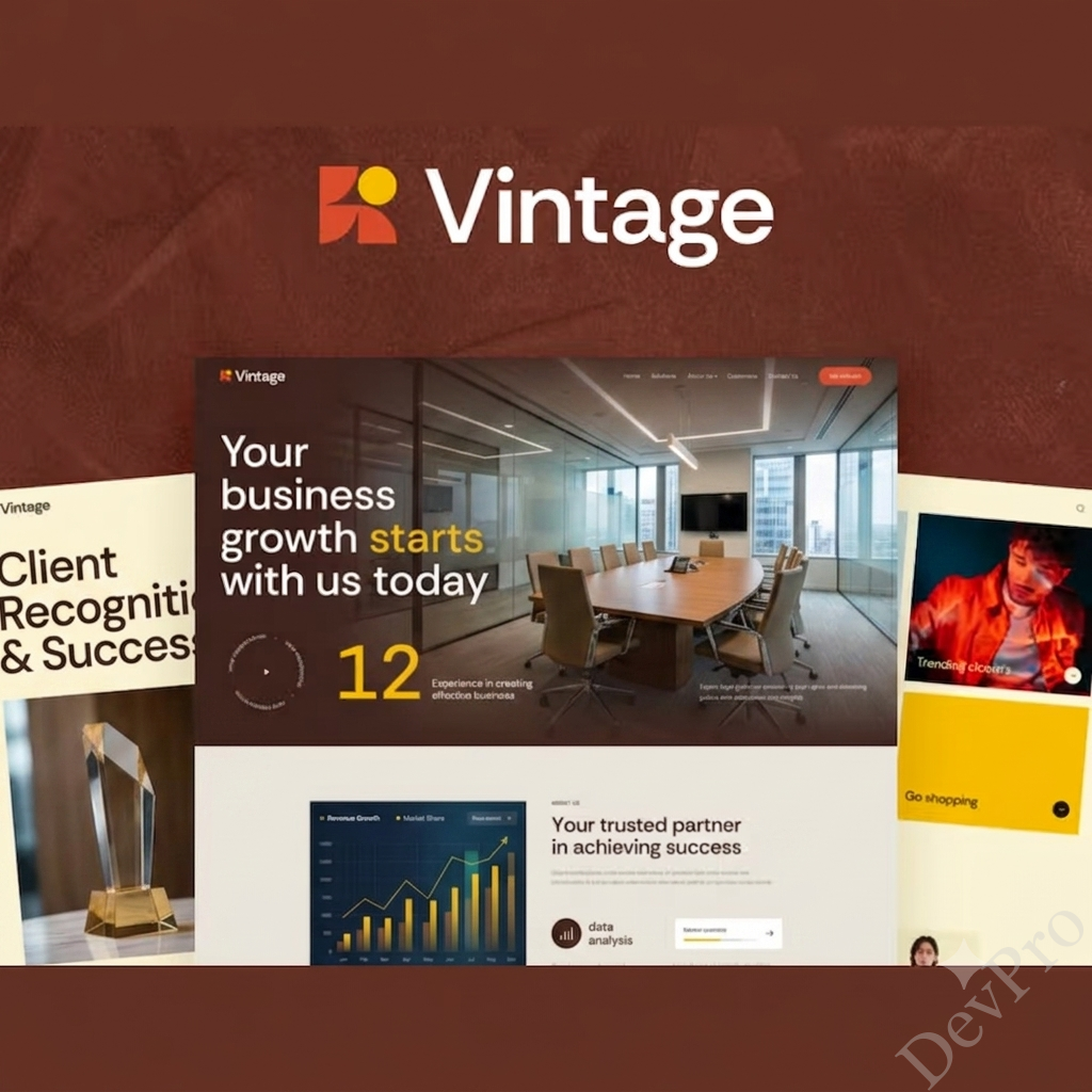 Vintage - Retro Flat Multi-Purpose WordPress Theme Vintage