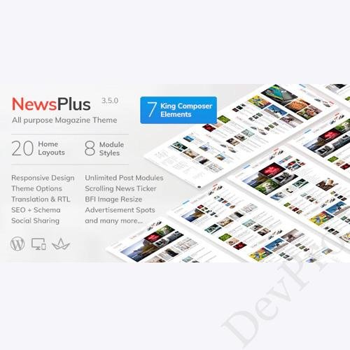 NewsPlus – News and Magazine WordPress theme